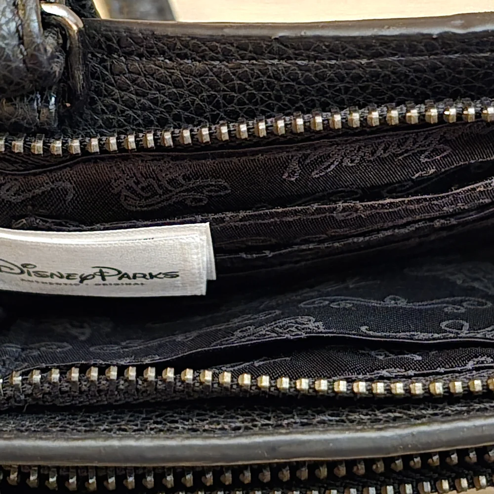 Black Plaid Crossbody Wallet with Stud Accents - Picture 4 of 8